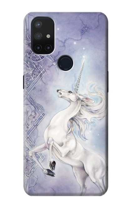 W1134 White Horse Unicorn Hard Case and Leather Flip Case For OnePlus Nord N10 5G