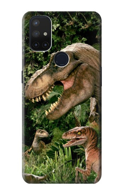 W1452 Trex Raptor Dinosaur Hard Case and Leather Flip Case For OnePlus Nord N10 5G