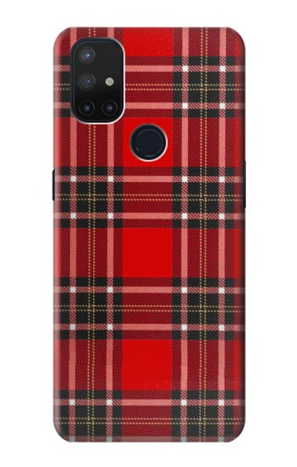 W2374 Tartan Red Pattern Hard Case and Leather Flip Case For OnePlus Nord N10 5G