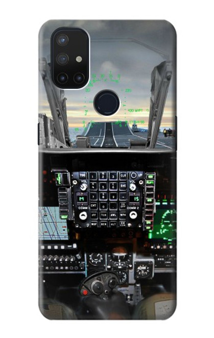 W2435 Fighter Jet Aircraft Cockpit Hard Case and Leather Flip Case For OnePlus Nord N10 5G