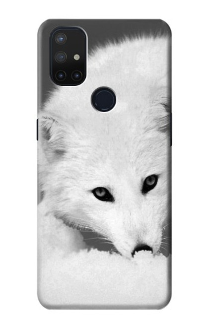 W2569 White Arctic Fox Hard Case and Leather Flip Case For OnePlus Nord N10 5G