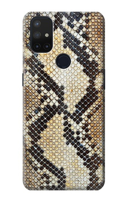 W2703 Snake Skin Texture Graphic Printed Hard Case and Leather Flip Case For OnePlus Nord N10 5G