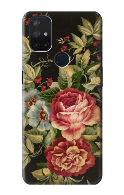 W3013 Vintage Antique Roses Hard Case and Leather Flip Case For OnePlus Nord N10 5G