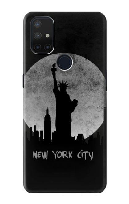 W3097 New York City Hard Case and Leather Flip Case For OnePlus Nord N10 5G