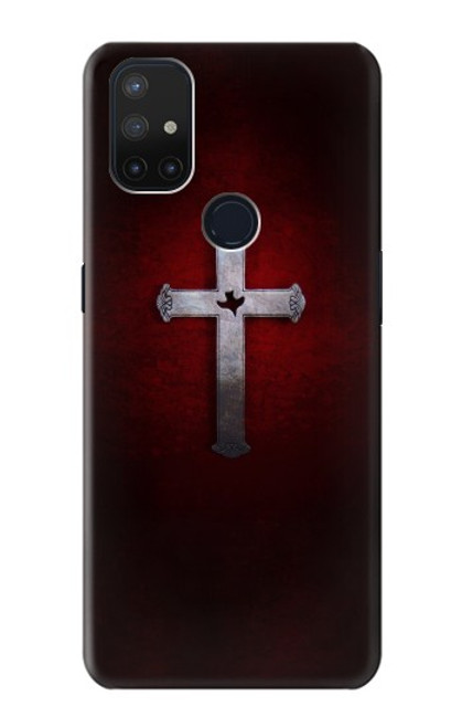 W3160 Christian Cross Hard Case and Leather Flip Case For OnePlus Nord N10 5G