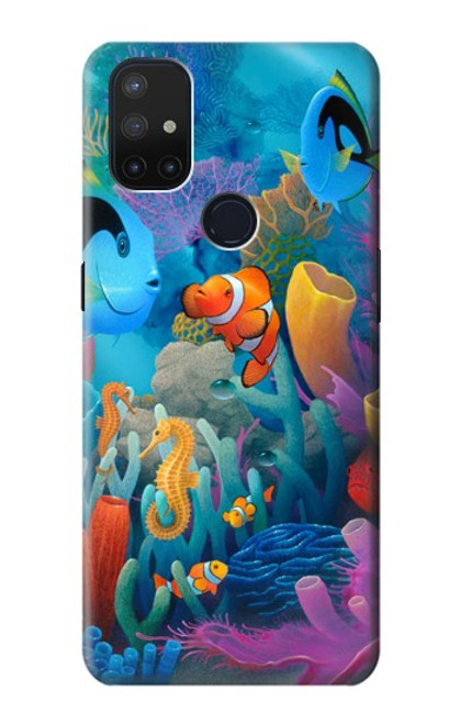 W3227 Underwater World Cartoon Hard Case and Leather Flip Case For OnePlus Nord N10 5G