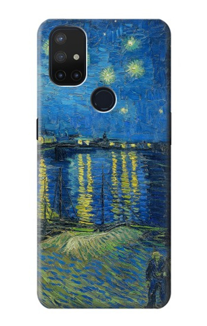 W3336 Van Gogh Starry Night Over the Rhone Hard Case and Leather Flip Case For OnePlus Nord N10 5G