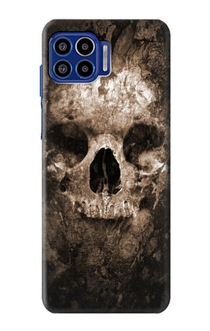 W0552 Skull Hard Case and Leather Flip Case For Motorola One 5G