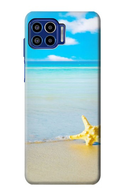 W0911 Relax at the Beach Hard Case and Leather Flip Case For Motorola One 5G