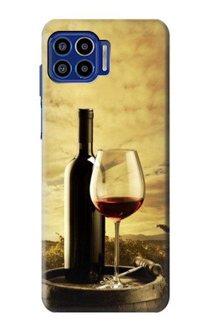 W2042 A Grape Vineyard Grapes Bottle Red Wine Hard Case and Leather Flip Case For Motorola One 5G