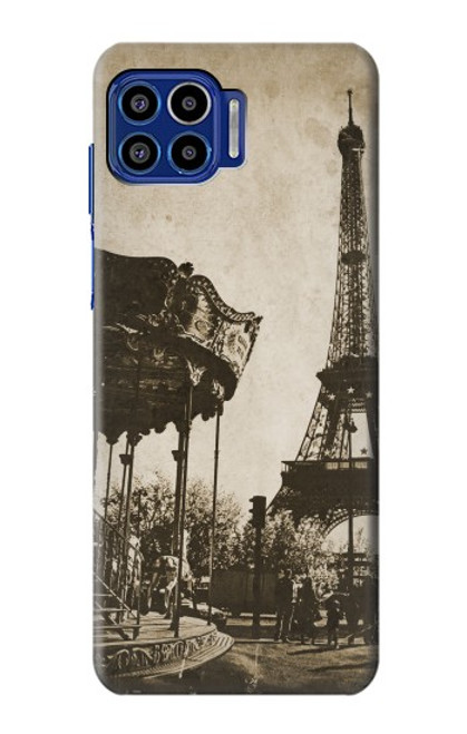 W2174 Eiffel Tower Vintage Paris Hard Case and Leather Flip Case For Motorola One 5G