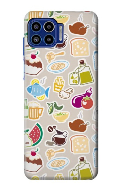 W2321 Food and Drink Seamless Hard Case and Leather Flip Case For Motorola One 5G