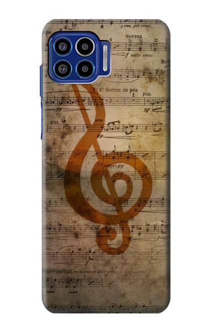 W2368 Sheet Music Notes Hard Case and Leather Flip Case For Motorola One 5G