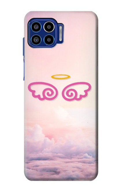 W2514 Cute Angel Wings Hard Case and Leather Flip Case For Motorola One 5G