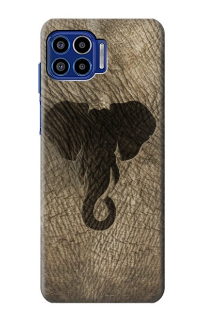 W2516 Elephant Skin Graphic Printed Hard Case and Leather Flip Case For Motorola One 5G