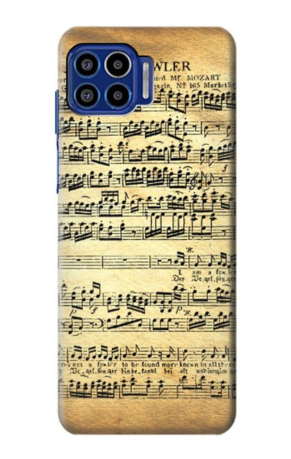 W2667 The Fowler Mozart Music Sheet Hard Case and Leather Flip Case For Motorola One 5G