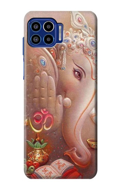 W2678 Hindu God Ganesha Lord of Success Hard Case and Leather Flip Case For Motorola One 5G