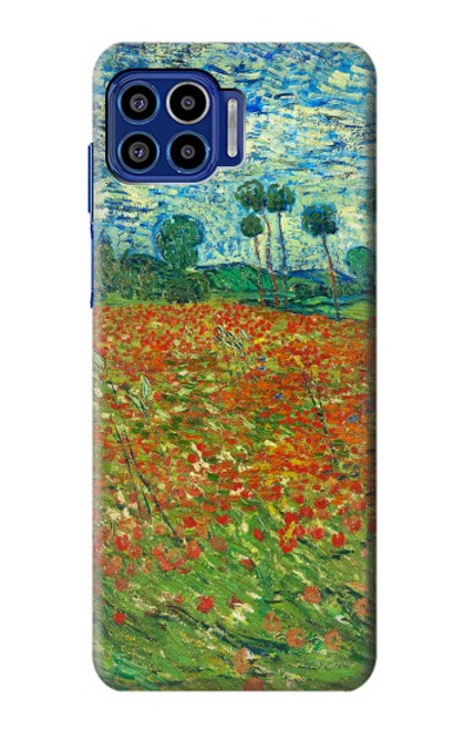 W2681 Field Of Poppies Vincent Van Gogh Hard Case and Leather Flip Case For Motorola One 5G