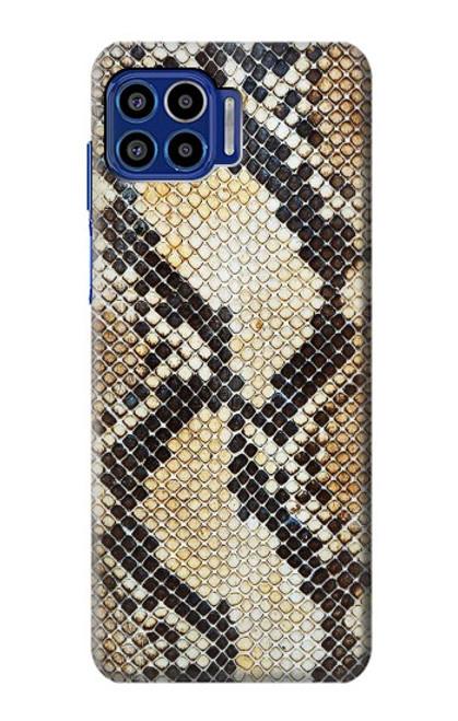 W2703 Snake Skin Texture Graphic Printed Hard Case and Leather Flip Case For Motorola One 5G