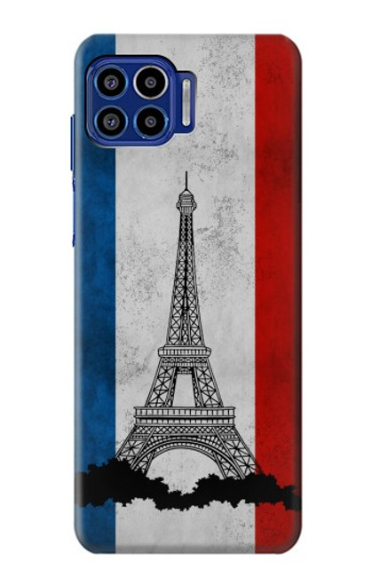 W2859 Vintage France Flag Eiffel Tower Hard Case and Leather Flip Case For Motorola One 5G