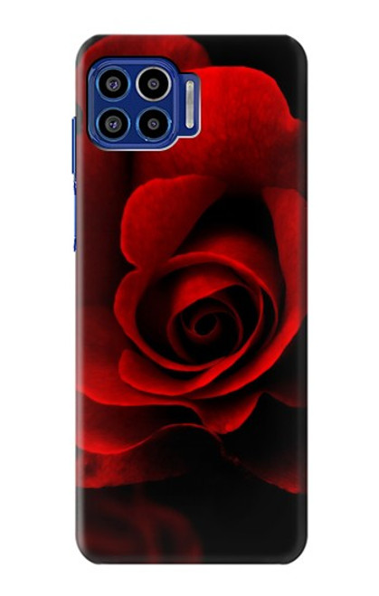 W2898 Red Rose Hard Case and Leather Flip Case For Motorola One 5G