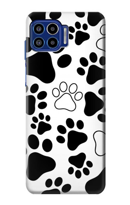 W2904 Dog Paw Prints Hard Case and Leather Flip Case For Motorola One 5G