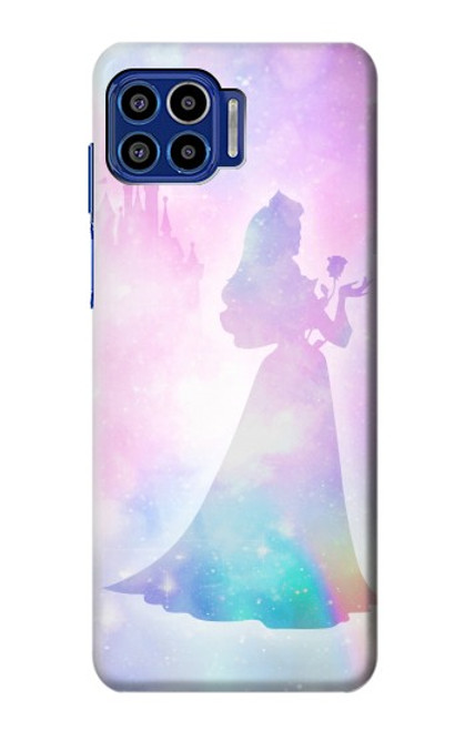 W2992 Princess Pastel Silhouette Hard Case and Leather Flip Case For Motorola One 5G