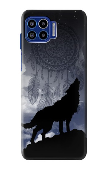 W3011 Dream Catcher Wolf Howling Hard Case and Leather Flip Case For Motorola One 5G