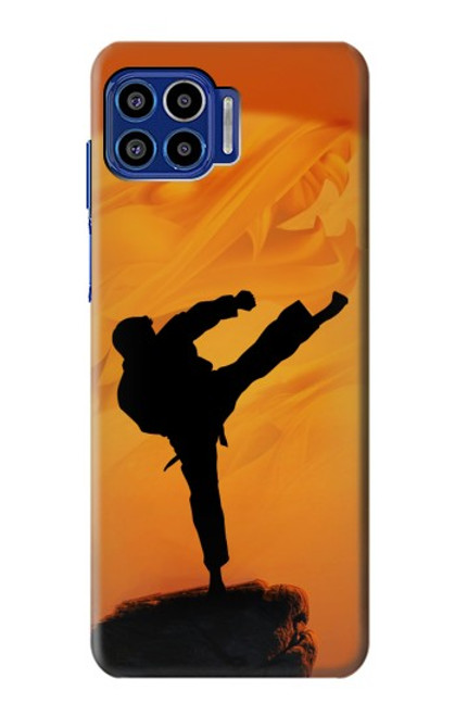 W3024 Kung Fu Karate Fighter Hard Case and Leather Flip Case For Motorola One 5G