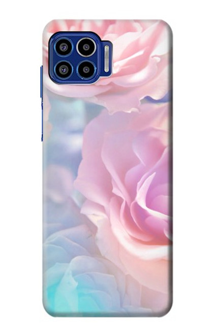 W3050 Vintage Pastel Flowers Hard Case and Leather Flip Case For Motorola One 5G