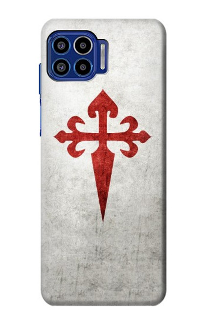 W3200 Order of Santiago Cross of Saint James Hard Case and Leather Flip Case For Motorola One 5G