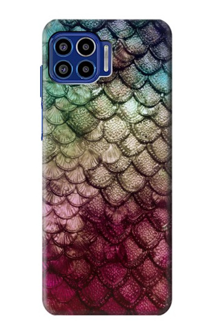 W3539 Mermaid Fish Scale Hard Case and Leather Flip Case For Motorola One 5G