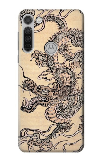 W0318 Antique Dragon Hard Case and Leather Flip Case For Motorola Moto G8