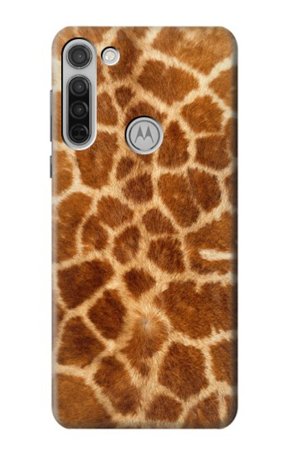 W0422 Giraffe Skin Hard Case and Leather Flip Case For Motorola Moto G8