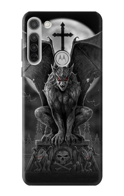 W0850 Gargoyle Devil Demon Hard Case and Leather Flip Case For Motorola Moto G8