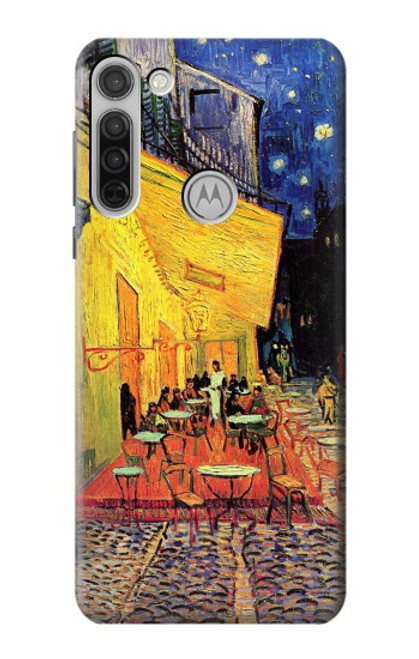 W0929 Van Gogh Cafe Terrace Hard Case and Leather Flip Case For Motorola Moto G8