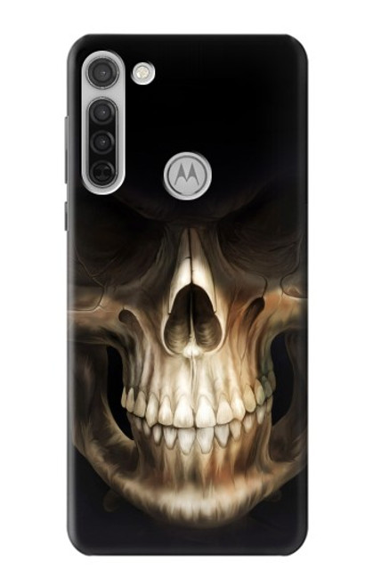 W1107 Skull Face Grim Reaper Hard Case and Leather Flip Case For Motorola Moto G8