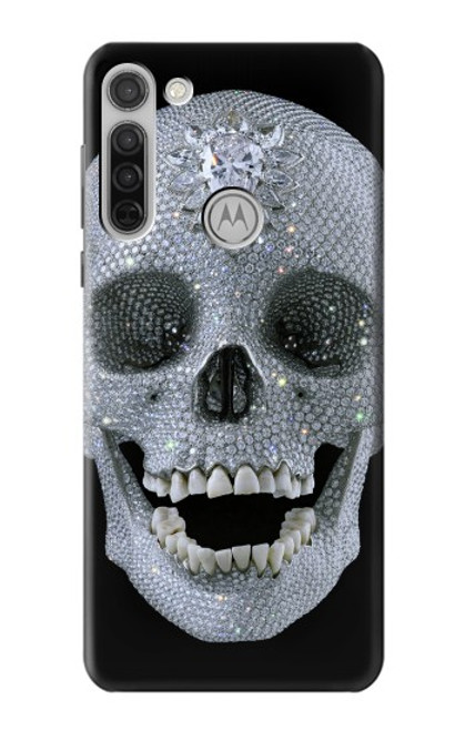 W1286 Diamond Skull Hard Case and Leather Flip Case For Motorola Moto G8