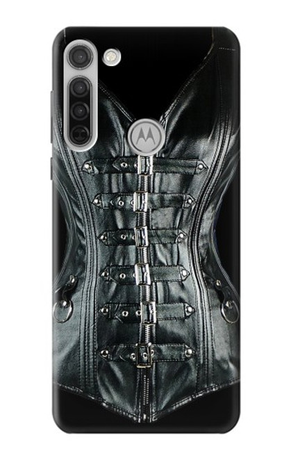 W1639 Gothic Corset Black Hard Case and Leather Flip Case For Motorola Moto G8