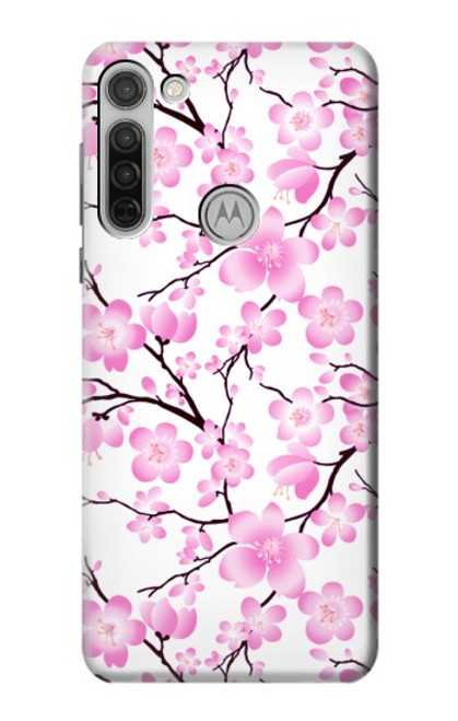 W1972 Sakura Cherry Blossoms Hard Case and Leather Flip Case For Motorola Moto G8
