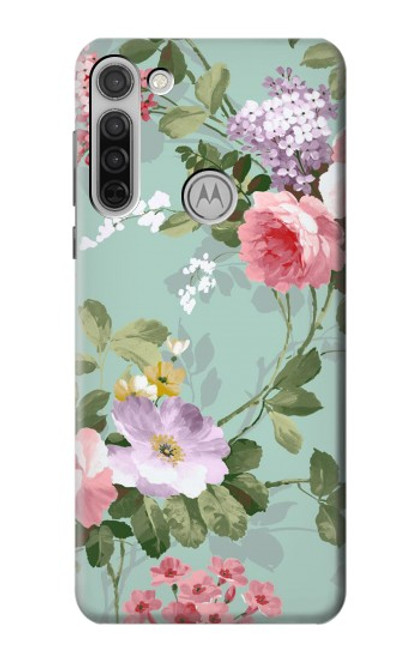 W2178 Flower Floral Art Painting Hard Case and Leather Flip Case For Motorola Moto G8