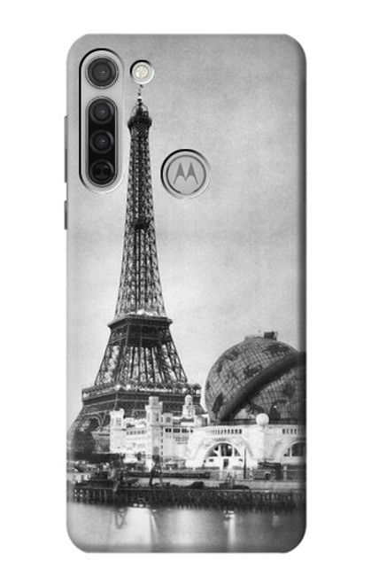 W2350 Old Paris Eiffel Tower Hard Case and Leather Flip Case For Motorola Moto G8