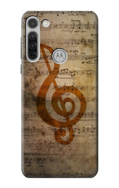 W2368 Sheet Music Notes Hard Case and Leather Flip Case For Motorola Moto G8