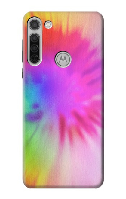 W2488 Tie Dye Color Hard Case and Leather Flip Case For Motorola Moto G8