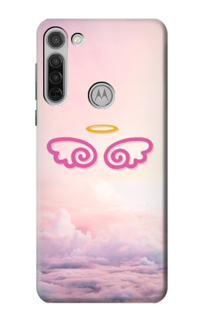 W2514 Cute Angel Wings Hard Case and Leather Flip Case For Motorola Moto G8