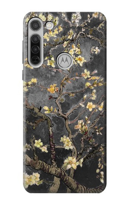 W2664 Black Blossoming Almond Tree Van Gogh Hard Case and Leather Flip Case For Motorola Moto G8