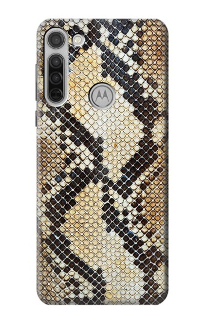 W2703 Snake Skin Texture Graphic Printed Hard Case and Leather Flip Case For Motorola Moto G8