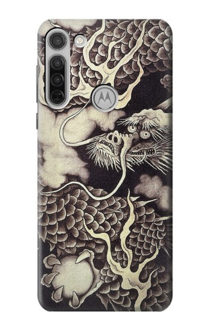 W2719 Japan Painting Dragon Hard Case and Leather Flip Case For Motorola Moto G8