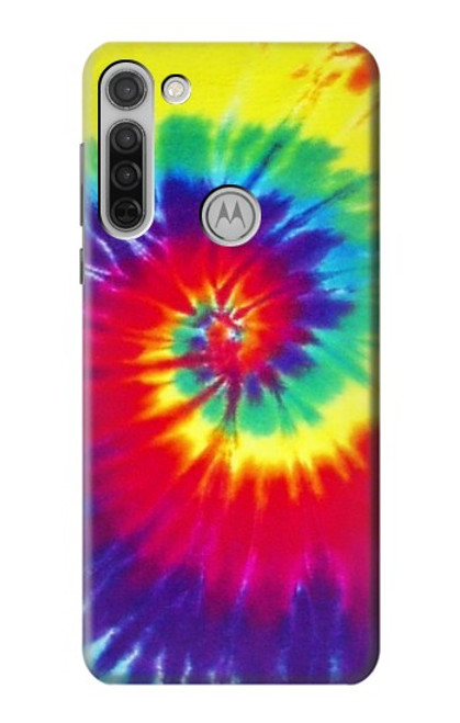 W2884 Tie Dye Swirl Color Hard Case and Leather Flip Case For Motorola Moto G8