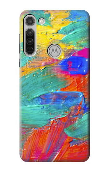 W2942 Brush Stroke Painting Hard Case and Leather Flip Case For Motorola Moto G8